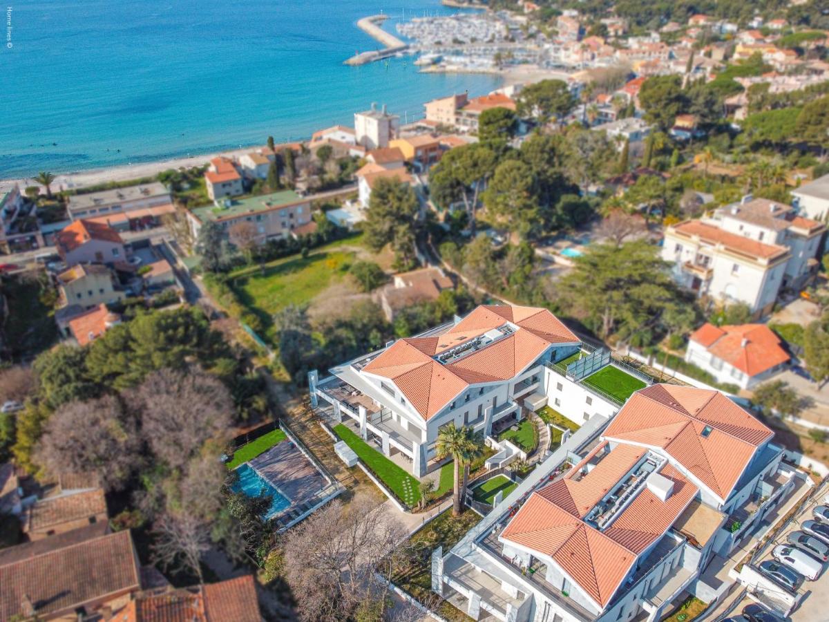 T3 Neuf - C13 - Jardin-Terrasse Et Piscine - Acces Direct Plages Et Centre Village Saint-Cyr-sur-Mer Zewnętrze zdjęcie